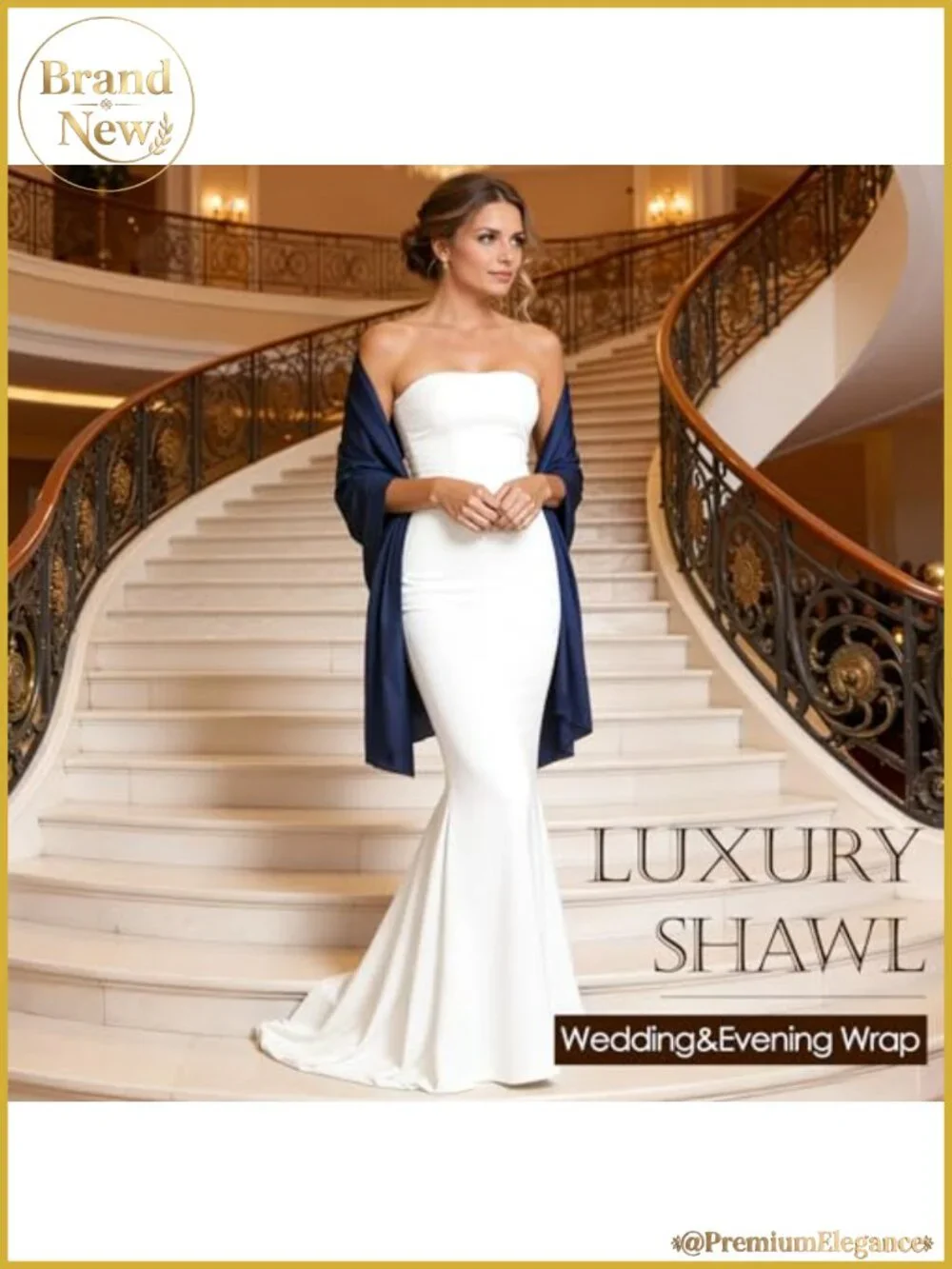 100% Polyester Satin Shawl Evening Wrap Wedding Formal